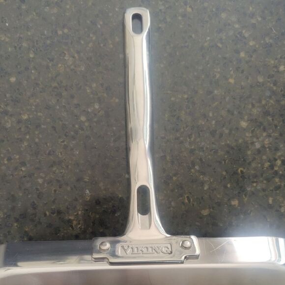 VIKING Premium Stainless Steel Silver Grill Pan with Handle - Picture 2 of 4